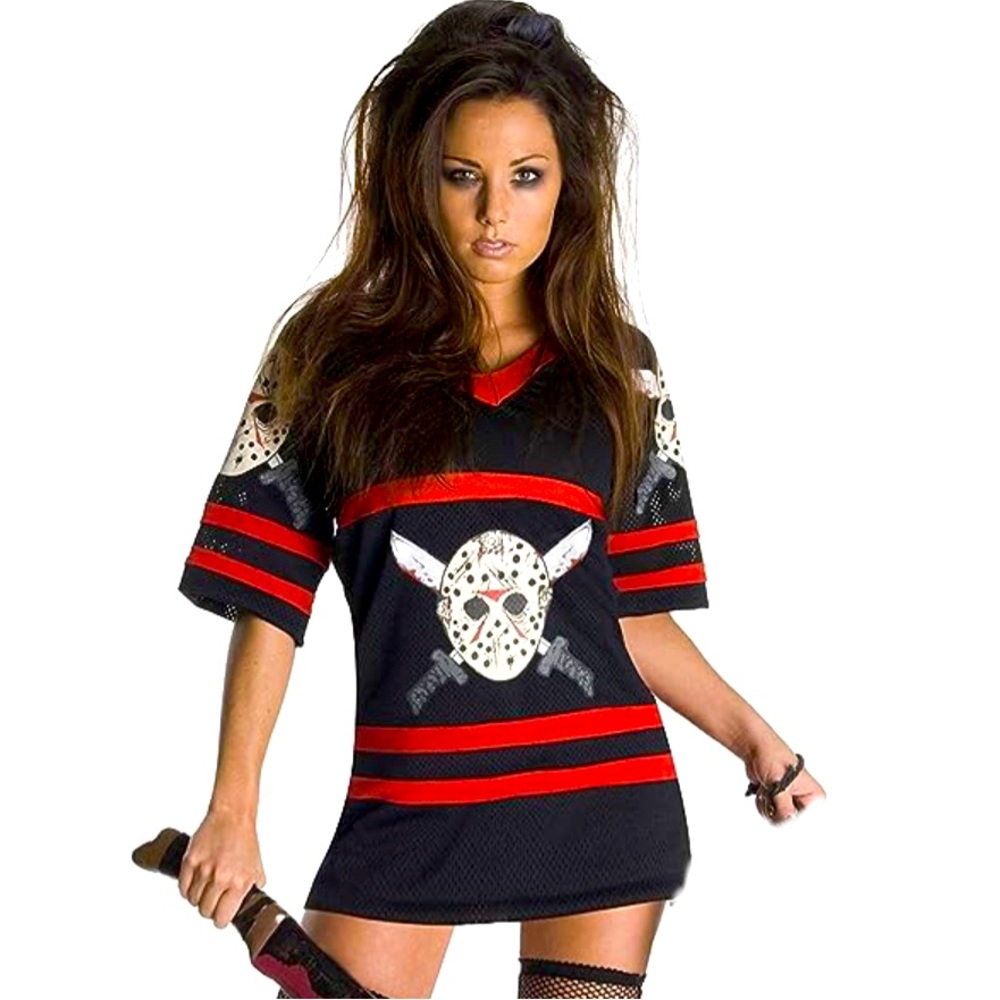 Rubies "Friday The 13th" Jason Voorhees Womens Hockey Jersey Halloween Costume